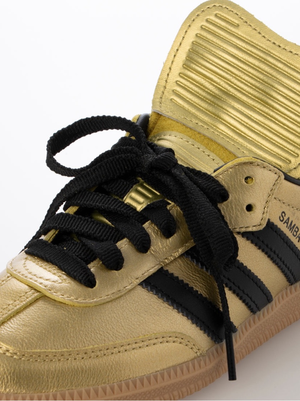 adidas Gold and Black Samba Trainers with Gum Sole - Picture 6 of 8